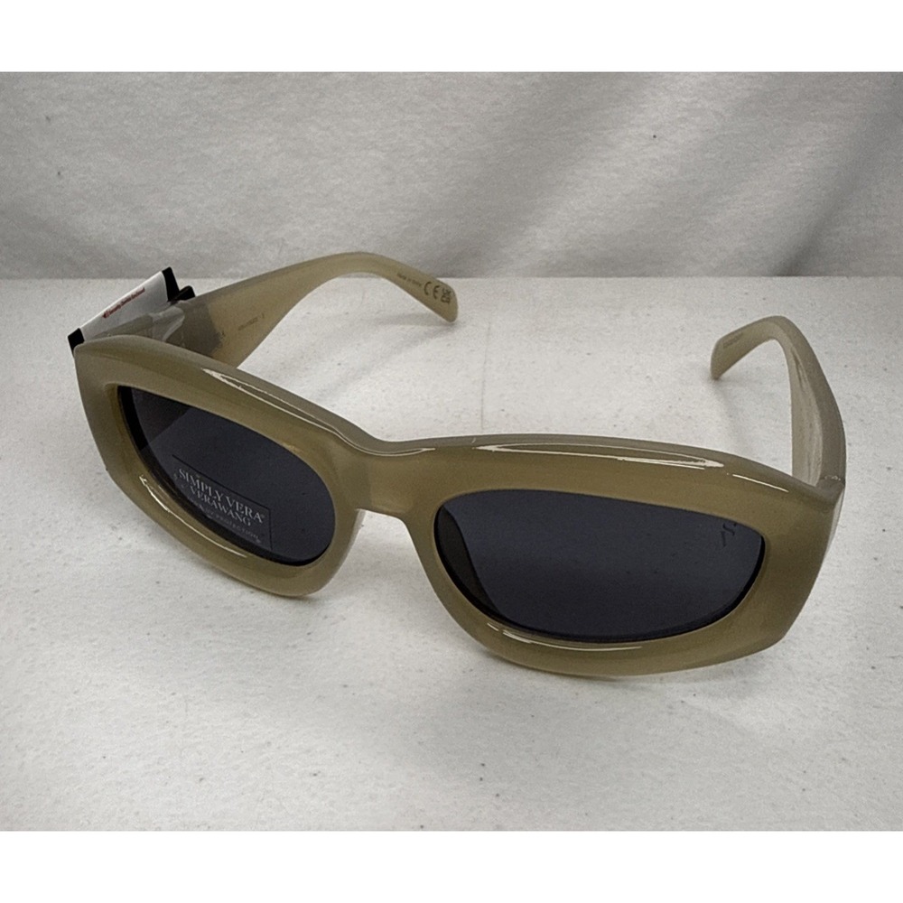 Simply Vera Women's Stylish Chunky Frame Earthy Sand Color Sunglasses